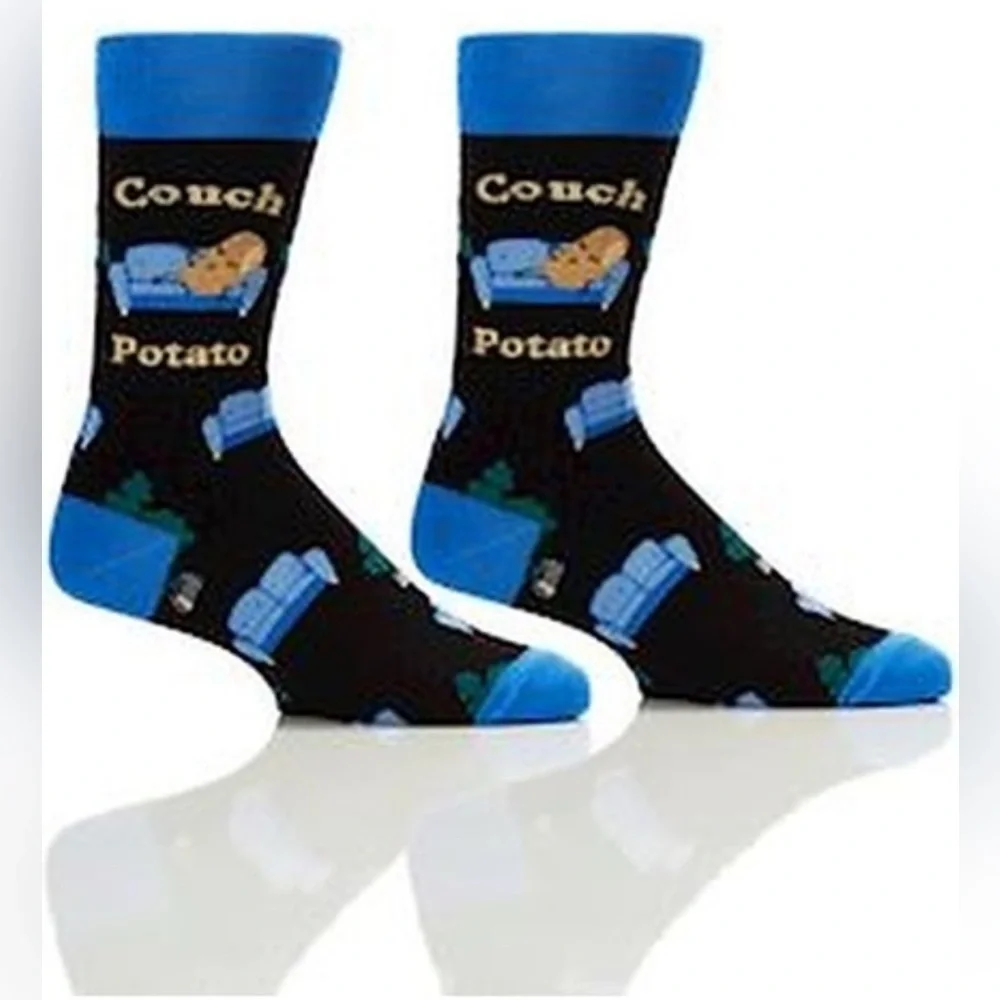 NWT TWO LEFT FEET, YO SOX. S’MORES, COUCH POTATO TROUSER SOCKS